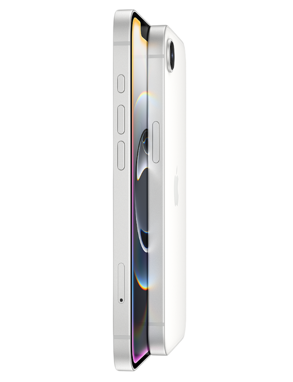 Apple iPhone 16e White Side