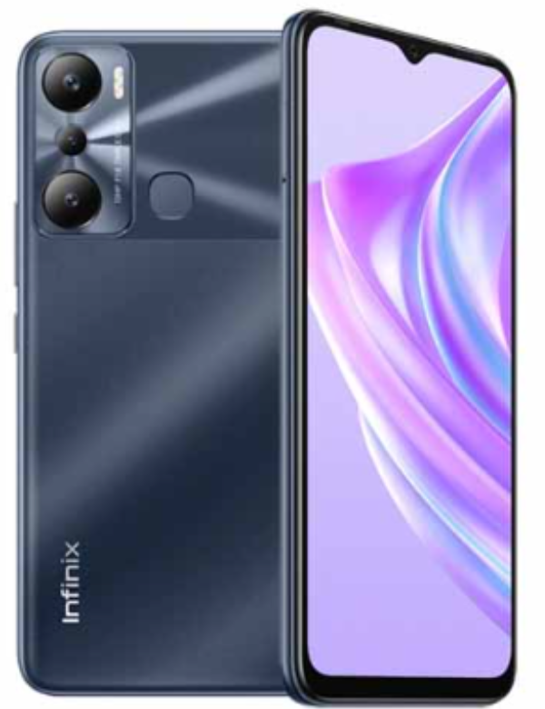 Infinix Hot 20i Front & Side Black Colour