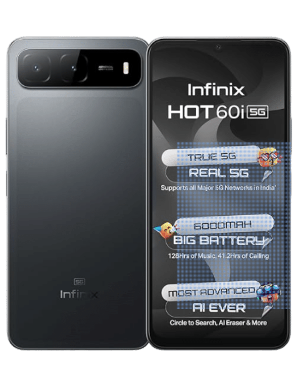 Infinix Hot 60i Front & Back Black Colour