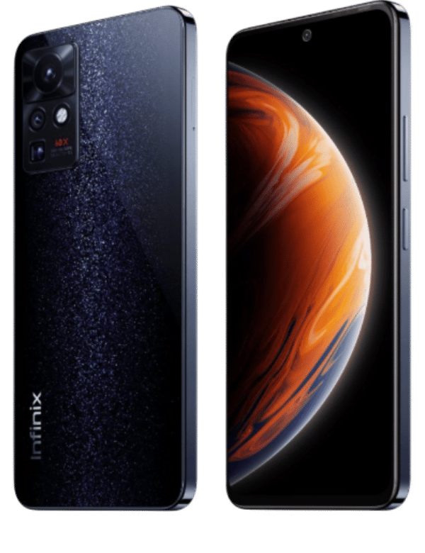 Infinix Zero X Pro Sise Front & back Blue Colour
