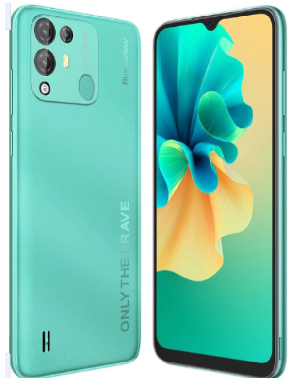 Blackview A55 Pro Front & Back Side Green Colour