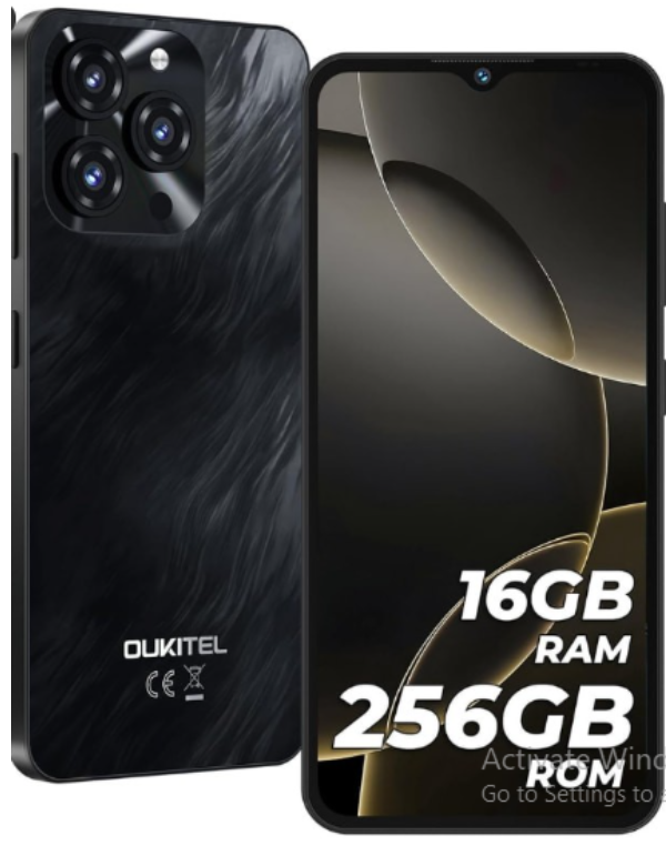 Oukitel C3 Side Front & Back Black Colour