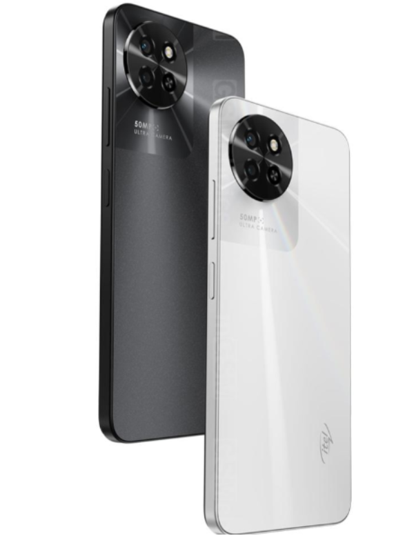 itel S23 Side White & Black Colour