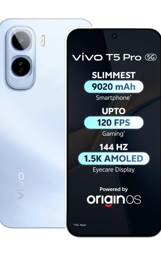 vivo T5 front & back